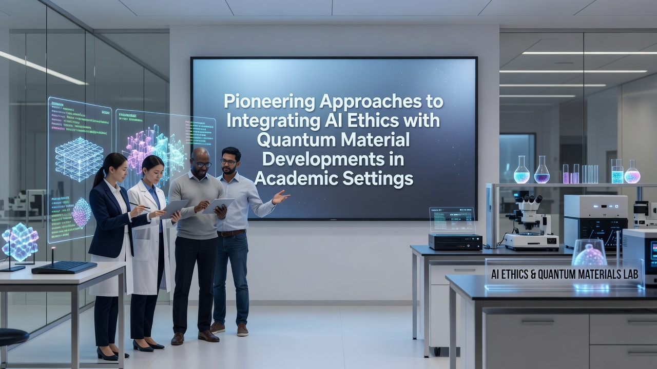 Pioneering Approaches to Integrating AI Ethics with Quantum Material Developments in Academic Settings