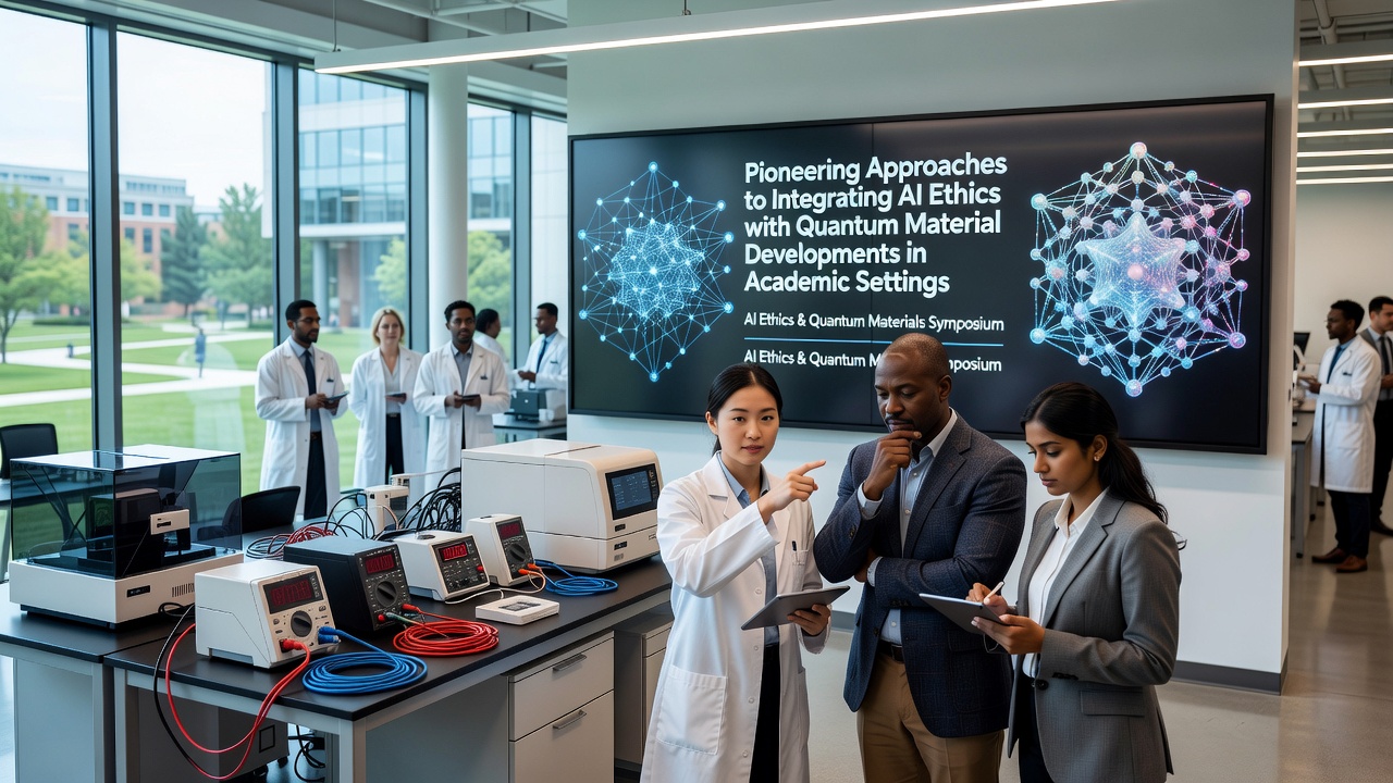 University workshop participants reviewing ethical frameworks for quantum computing materials during a collaborative session